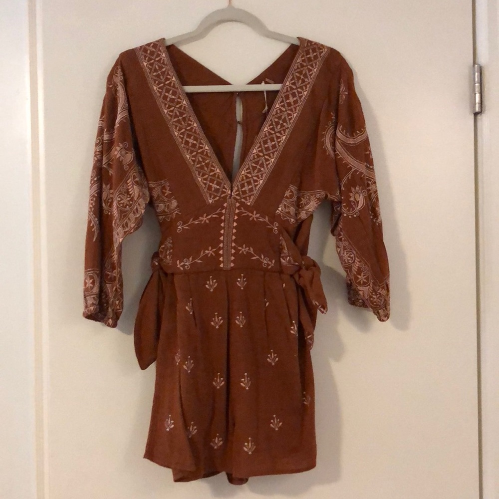 Free People embroidered romper